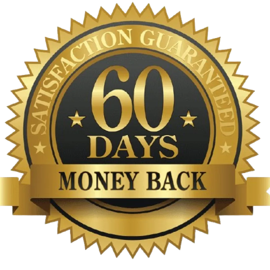 60-day satisfaction money-back guarantee badge